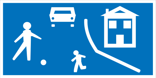 Begin of a residential area