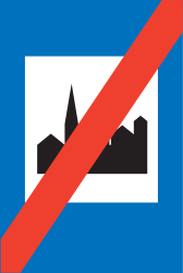 End of the built-up area