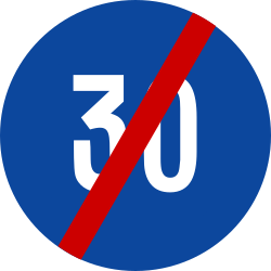 End of the minimum speed
