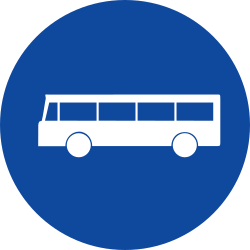 Mandatory lane for buses