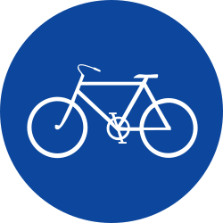 Cyclist must use mandatory path