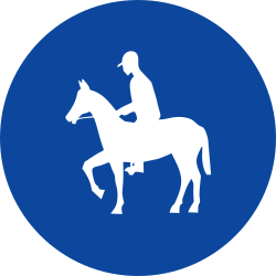 Mandatory path for equestrians