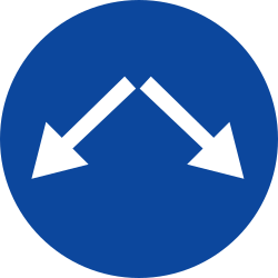Passing left or right mandatory