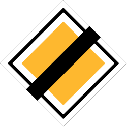 Priority road ends