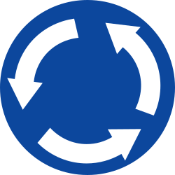 Direction of traffic on roundabout