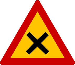 Uncontrolled crossroad ahead