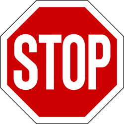 Stop and give way to all traffic