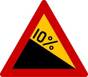 Steep descent ahead